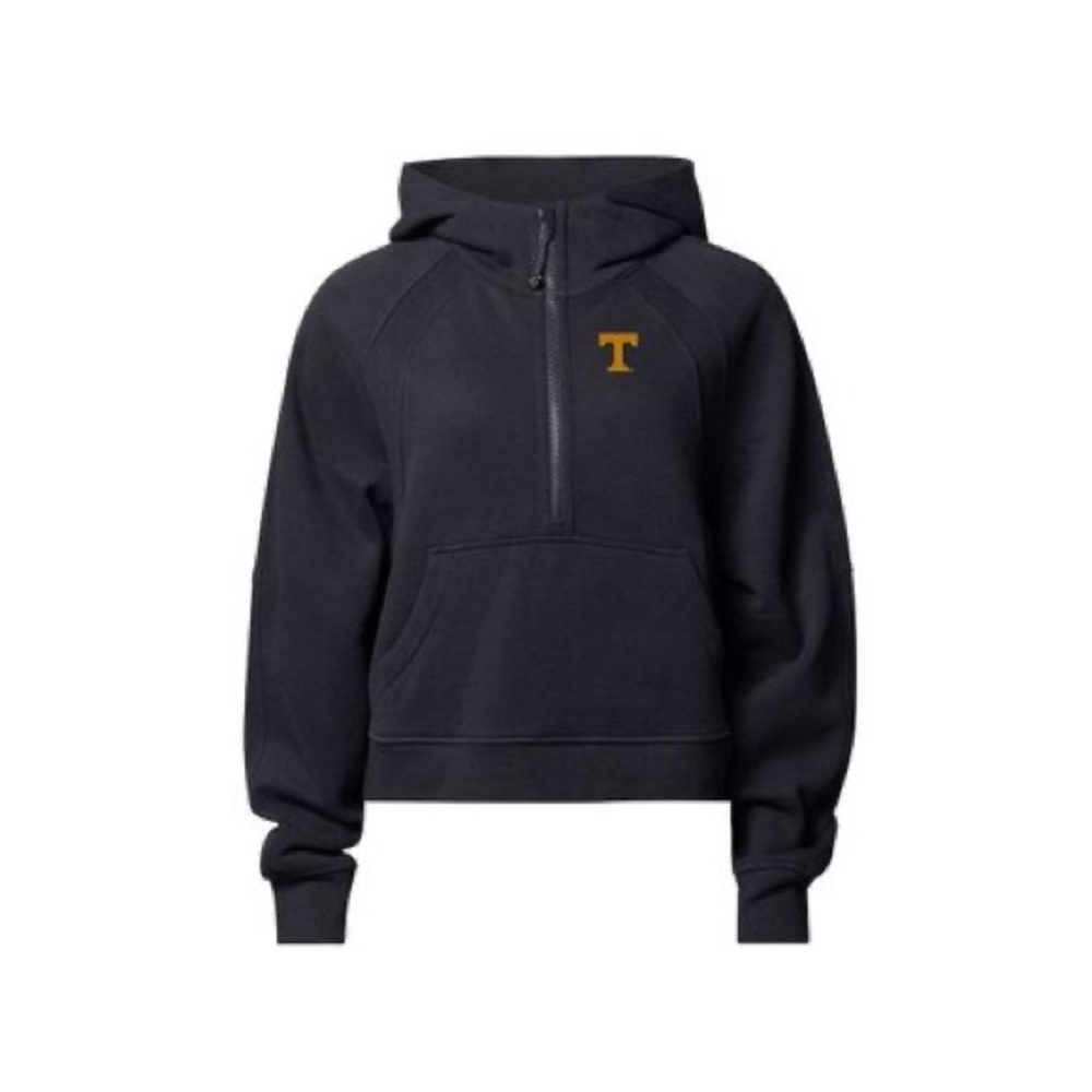 NWT SOLD OUT lululemon x TENNESSEE Black Power T Scuba Half-Zip Hoodie
